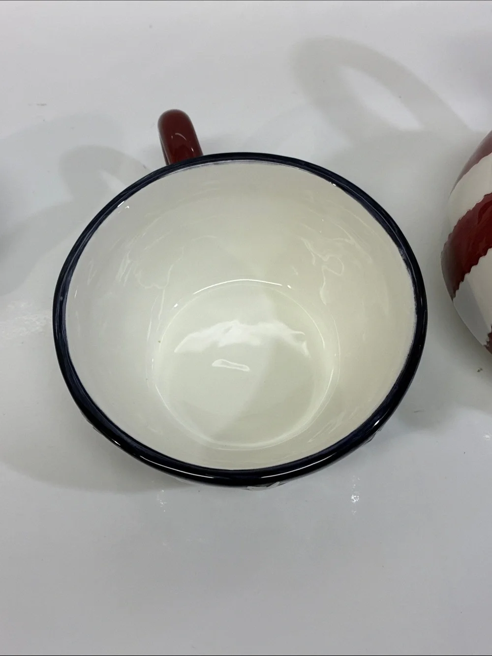 Patriotic Star Ceramic Teapot and Cup Set - Red, White & Blue